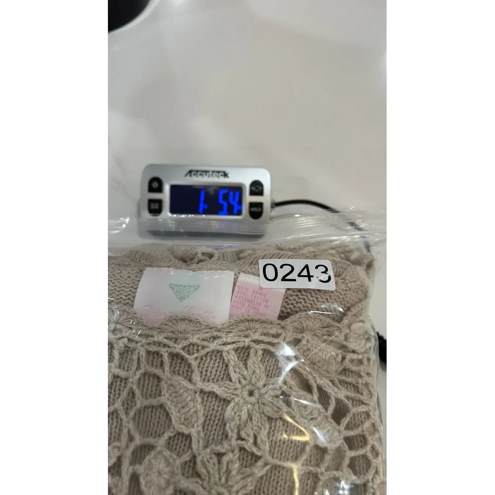 Y2K Vtg 90s Dana Scott Medium Crochet‎ Sweater Long Sleeve Hippie Granny - Picture 9 of 9